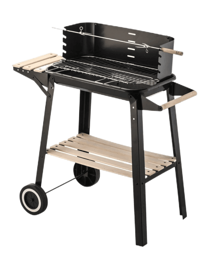 Garden charcoal BBQ grill outdoor BBQ grill trolley family party grill